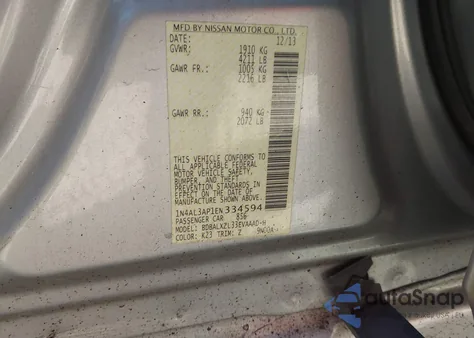 2014 Nissan Altima 2.5 Sl from USA, damaged, VIN 1N4AL3AP1EN334594